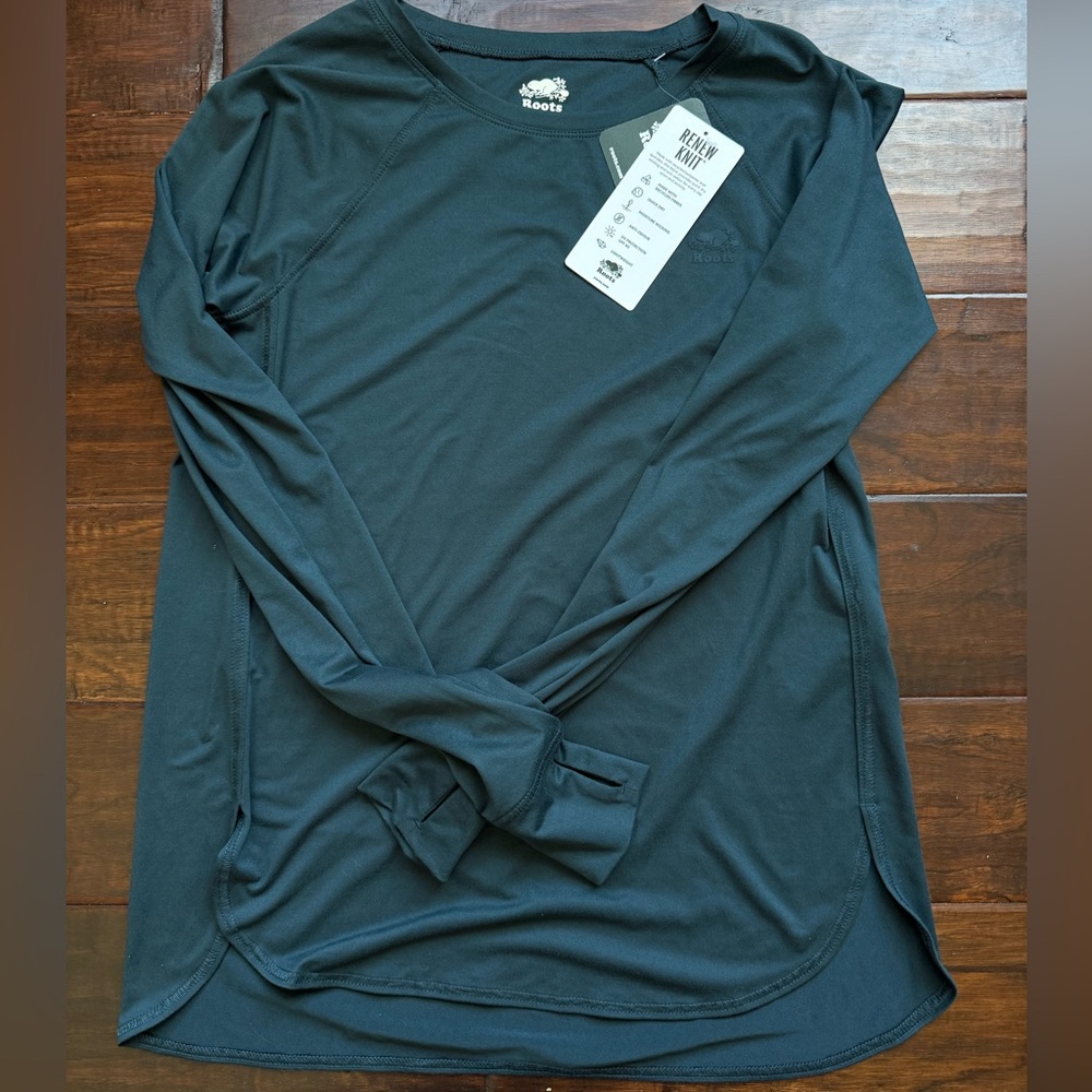 Roots Renew Knit Long Sleeve in Dark Blue